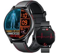 ECG Reloj Inteligente Hombre Smartwatch - Pantalla Táctil 1.43" AMOLED HD Smart Watch con Llamadas Bluetooth IP68 Impermeable HRV/IMC Frecuencia Cardíaca Presión Arterial SPO2 Sueño para iOS Android