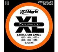 D'Addario Cuerdas guitarra eléctrica ECG23 XL Chromes Flat Wound 10-48 Juego 6
