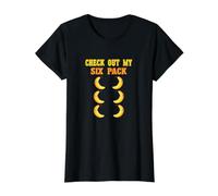 Echa un Vistazo a My Six 6 Pack Banana Halterofilia Hombres Mujeres Camiseta gráfica económica, Mujer, Negro, S