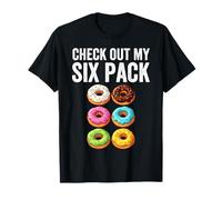 Echa un vistazo a My Six Pack Abs Donut Lover Gimnasio Humor Divertido Meme Camiseta
