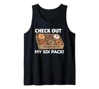 Echa un Vistazo a My Six Pack Funny Donuts, Funny Doughnut Six Pack Camiseta sin Mangas