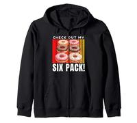 Echa un Vistazo a My Six Pack Funny Donuts, Funny Doughnut Six Pack Sudadera con Capucha