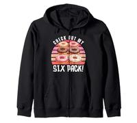Echa un Vistazo a My Six Pack Funny Donuts, Funny Doughnut Six Pack Sudadera con Capucha