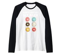 Echa un Vistazo a My Six Pack Funny Doughnut Fitness Gym Inspiration Camiseta Manga Raglan