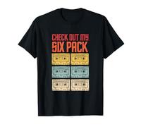 Echa un vistazo a My Six Pack Old Tapes Retro Vintage Sunset Camiseta