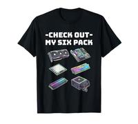 Echa un Vistazo a My Six Pack - PC Parts Gamer Hardware Humor Camiseta
