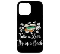 Echa un vistazo está en un lector de nerd floral para amantes de los libros Carcasa para iPhone 13 Pro Max