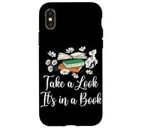 Echa un vistazo está en un lector de nerd floral para amantes de los libros Carcasa para iPhone X/XS