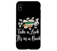 Echa un vistazo está en un lector de nerd floral para amantes de los libros Carcasa para iPhone XS Max
