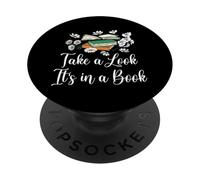 Echa un vistazo está en un lector de nerd floral para amantes de los libros PopSockets PopGrip Adhesivo