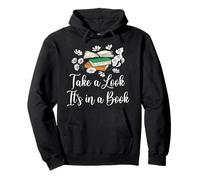 Echa un vistazo está en un lector de nerd floral para amantes de los libros Sudadera con Capucha
