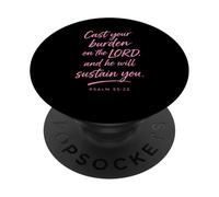 Echad Vuestra preocupación en el Señor Salmo 55:22 Fe Consolar a Dios PopSockets PopGrip Adhesivo