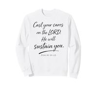 Echad Vuestra preocupación en el Señor Salmo 55:22 Fe Consolar a Dios Sudadera
