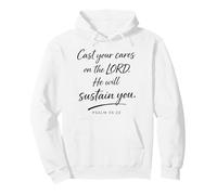 Echad Vuestra preocupación en el Señor Salmo 55:22 Fe Consolar a Dios Sudadera con Capucha