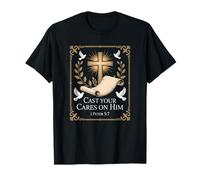 Echad vuestros cuidados en Él 1 Pedro 5:7 Cruz Camiseta