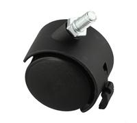 Echador doble plástico de la rueda para las sillas de oficina, capacidad de carga de 50kg, diseño giratorio de 360 grados