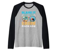 Echar la Culpa al Paquete de Bebidas Cruise Alcohol Camiseta Manga Raglan