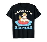 Echar la Culpa al Paquete de Bebidas Cruising Duck Funny Vacation Camiseta