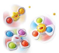 Echehi 3 Piezas Spinner Bebe, Juguetes Bañera Bebe, Juguetes Sensoriales para Bebe Pequeños. Sol