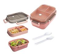 Echehi Fiambrera con Compartimentos, Fiambrera Integrada de 2 Capas, Fiambrera a Prueba de Fugas con Cubiertos para el Trabajo, la Escuela, el Picnic