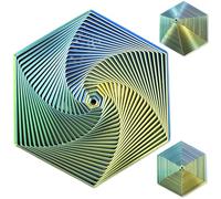 Echehi Juguete Antiestrés con Gradiente Fractal para Niños Adultos, Diseño Visual en Espiral 3D Que Alivia la Ansiedad, Juguetes para Liberar el Estrés. Verde Degradado