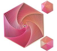 Echehi Juguete Antiestrés con Gradiente Fractal para Niños Adultos, Diseño Visual en Espiral 3D Que Alivia la Ansiedad, Juguetes para Liberar el Estrés. Rosa Degradado