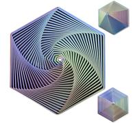Echehi Juguete Antiestrés con Gradiente Fractal para Niños Adultos, Diseño Visual en Espiral 3D Que Alivia la Ansiedad, Juguetes para Liberar el Estrés. Verde Degradado. Púrpura Degradado