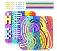 Echehi Juguetes Sensoriales de Silicona de Doble, Adecuados para Niños y Adultos para Aliviar el Estrés, la Ansiedad y el TDAH. Cuadrado
