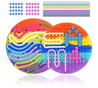 Echehi Juguetes Sensoriales de Silicona de Doble, Adecuados para Niños y Adultos para Aliviar el Estrés, la Ansiedad y el TDAH. Círculo