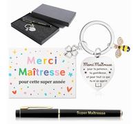 Echehi Llavero regalo para profesora, plata, /