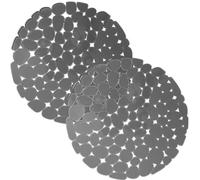 Echehi Paquete de 2 Protector Fregadero, 29 x 29 cm Protector Fregadero Cocina de Corte DIY, Alfombrilla Fregadero Cocina de Drenaje Rápido para Platos, Cristalería, Verduras. Gris