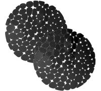 Echehi Paquete de 2 Protector Fregadero, 29 x 29 cm Protector Fregadero Cocina de Corte DIY, Alfombrilla Fregadero Cocina de Drenaje Rápido para Platos, Cristalería, Verduras. Negro
