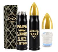 Echehi Regalo Dia Del Padre, Dia Del Padre Regalo, Día Del Padre Regalo Original, 500ml Botella Térmica De Agua Acero Inoxidable, Con Caja De Regalo, Regalo Papa, Regalo De Cumpleaños Para Papá(Negro)