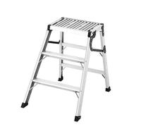 Échelle pliante - Escalera plegable de aluminio, 2 escalones/3 escalones, portátil, pequeña, plegable, para cocina, resistente, taburetes domésticos, antideslizante (3 escalones)