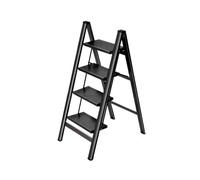 Échelle pliante Escalera plegable multifuncional de aleación de aluminio grueso para el hogar, tres peldaños, portátil, pequeña, plegable, plegable, plegable, plegable, plegable, tamaño grande, color