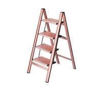 Échelle pliante Escalera plegable multifuncional de aleación de aluminio grueso para el hogar, tres peldaños, portátil, pequeña, plegable, plegable, plegable, plegable, plegable, tamaño grande, color