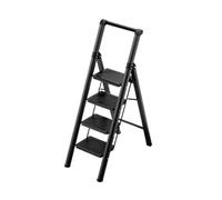 Échelle pliante - Escalera telescópica multifuncional de hierro grueso para interiores ascendente pequeña y ligera, escalera plegable de metal, alicates marchepied (mediana)