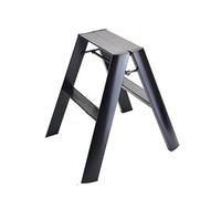 Échelle pliante - Taburete plegable ligero de aleación de aluminio con banda de rodadura ancha antideslizante para el hogar, oficina, pintura, decoración, electricistas, cambio de bombillas (negro)