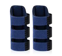 Echify Férula de dedo - 2 piezas mejoradas de soporte de dedo con 3 bandas de fijación ajustables para mazo de dedos para alisar dedos doblados rotos y aliviar el dolor de artritis