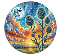 Echinops SphaerocephalusPuzzles 1000 Pieces for Adults Round paisajes naturalesCreative Challenge Toys Gift1000pcs (67.5x67.5cm)