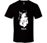 ECHJCG Bjork 80's Pop Start Luft Ballons Red Ballons Retro Dance Music Icons Profile t-Tshirts Camisetas y Tops(Small)
