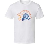 ECHJCG Chennai Super Kings Cricket t-Tshirts Camisetas y Tops Tamil Cricket Team CSK Cricket t-Tshirts Camisetas y Tops White(Large)