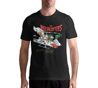 ECHJCG Das Hellacopters Classic Man Tops Kurzarm T-Tshirts Camisetas y Tops Schwarzes T-Tshirts Camisetas y Tops(XX-Large)