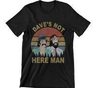 ECHJCG Dave’s Not Here Man Vintage T-Tshirts Camisetas y Tops Black(Small)