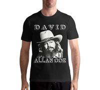 ECHJCG David Allan Coe T-Tshirts Camisetas y Tops Unisex Gift Men's Black Tees(XX-Large)