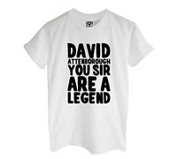 ECHJCG David You Sir Are A Legend Unisex T-Tshirts Camisetas y Tops Documentary Animals Attenborough Gift Mens Women T Tshirts Camisetas y Tops(X-Large)