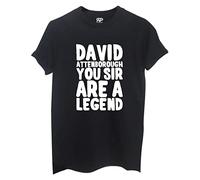 ECHJCG David You Sir Are A Legend Unisex T-Tshirts Camisetas y Tops Documentary Animals Attenborough Gift White Yellow Black Red Mens Women T Tshirts Camisetas y Tops 100% Cotton(X-Large)