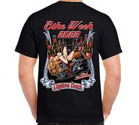 ECHJCG Early 2023 Bike Week Daytona Beach Bikes Babes & Beer T-Shirt Black(Large)