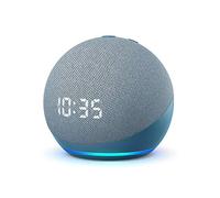 Echo Dot (4.ª generación) | Altavoz inteligente con reloj y Alexa | Azul grisáceo