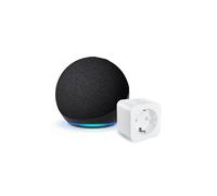Echo Dot (Última generación) con Alex Antracita + WiZ Enchufe Inteligente (Tipo F), Pack Smart Home con Control por Voz